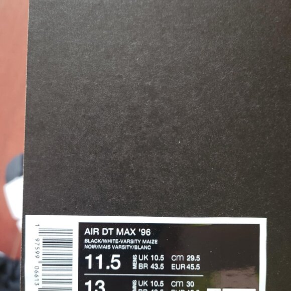 Nike Air DT Max '96 - Black White - Picture 7 of 7